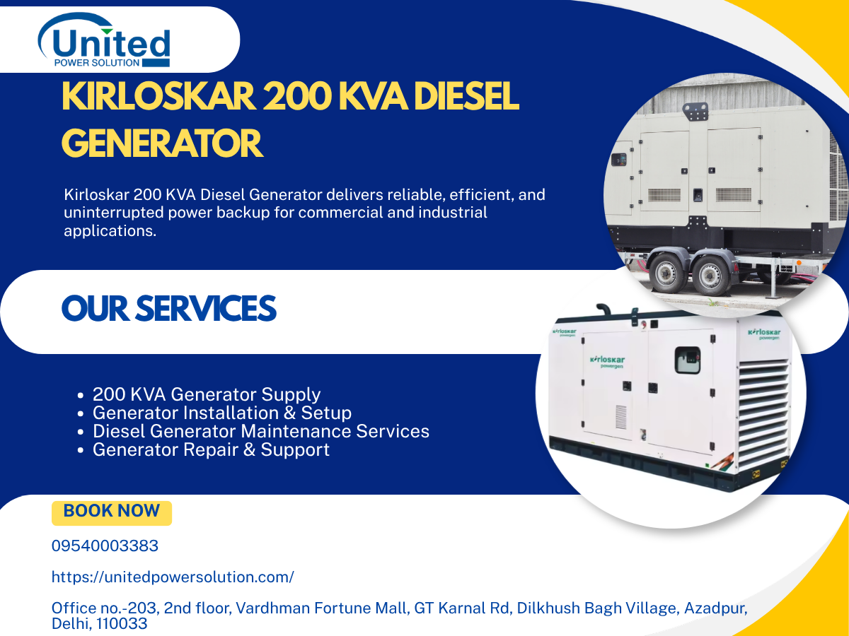 Kirloskar 200 KVA Diesel Generator